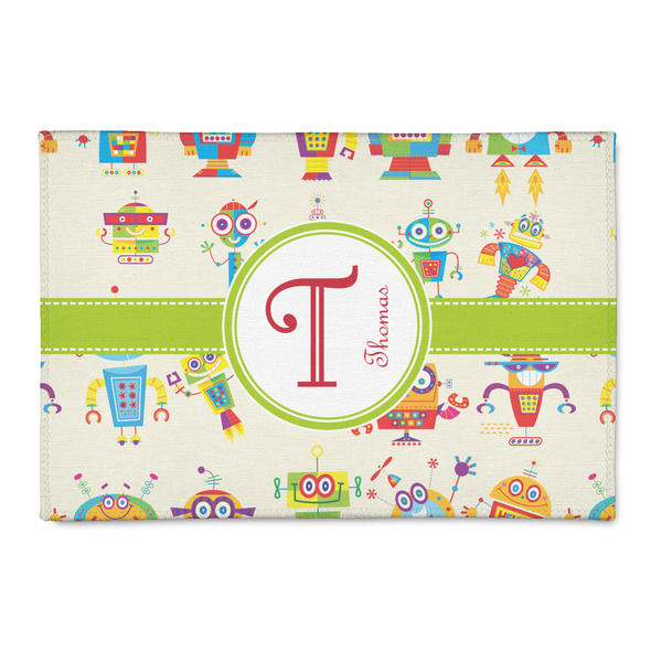 Custom Rocking Robots 2' x 3' Indoor Area Rug (Personalized)