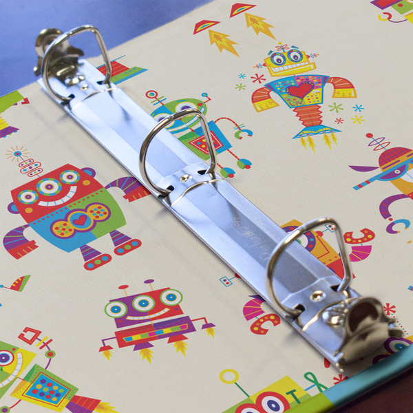 Rocking Robots 3 Ring Binders - Full Wrap - 1" - DETAIL