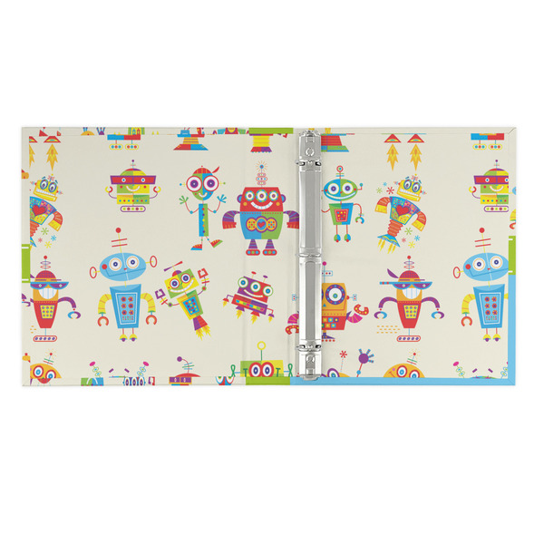 Rocking Robots 3 Ring Binders - Full Wrap - 1" - OPEN INSIDE