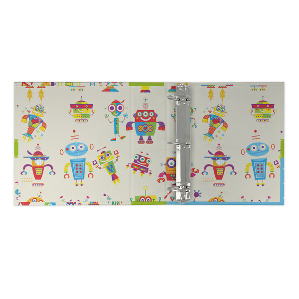 Rocking Robots 3 Ring Binders - Full Wrap - 2" - OPEN INSIDE