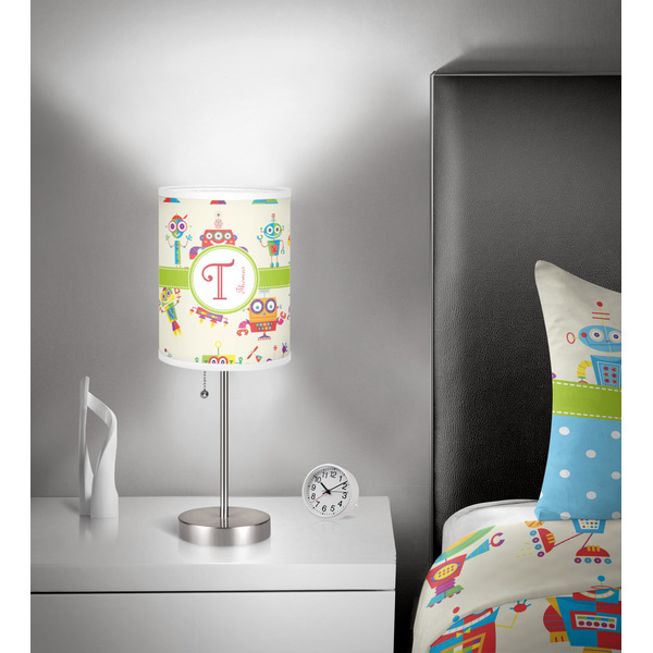 Rocking Robots 7 inch drum lamp shade - in room