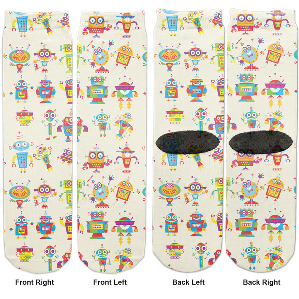 Rocking Robots Adult Crew Socks - Double Pair - Front and Back - Apvl