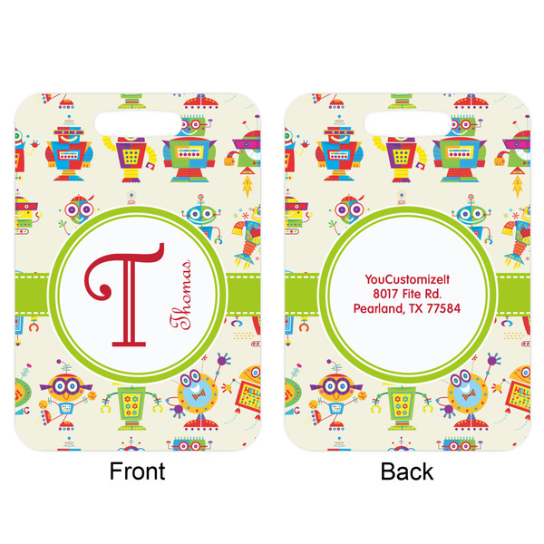 Rocking Robots Aluminum Luggage Tag (Front + Back)