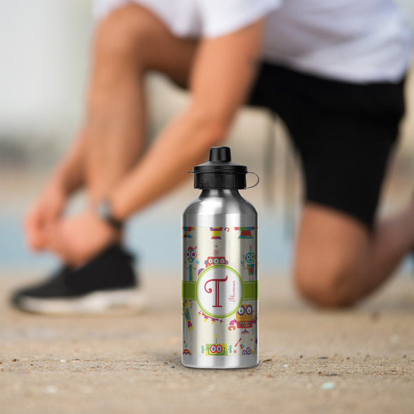 Rocking Robots Aluminum Water Bottle - Silver LIFESTYLE