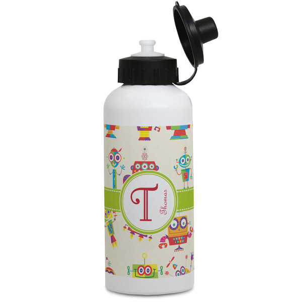 Custom Rocking Robots Water Bottles - Aluminum - 20 oz - White (Personalized)