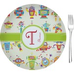 Rocking Robots 8" Glass Appetizer / Dessert Plates - Single or Set (Personalized)