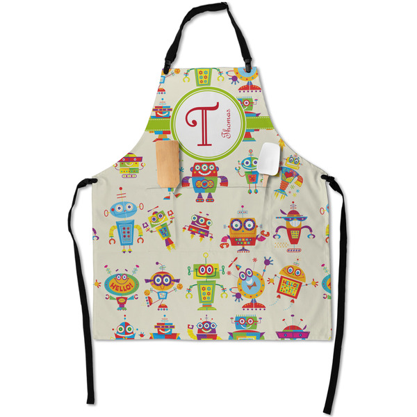 Custom Rocking Robots Apron With Pockets w/ Name and Initial