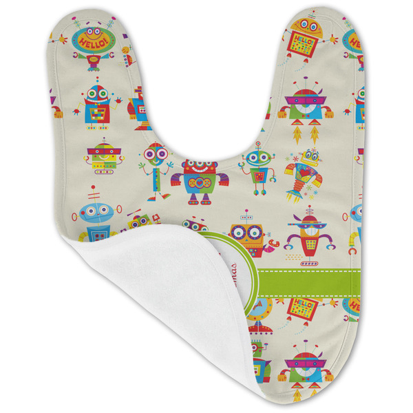 Rocking Robots Baby Bib - AFT folded