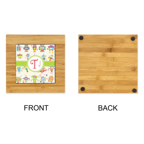Rocking Robots Bamboo Trivet with 6" Tile - APPROVAL