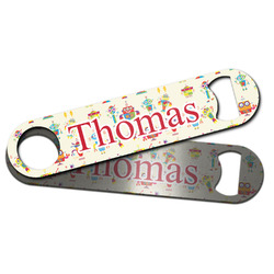 Rocking Robots Bar Bottle Opener w/ Name and Initial