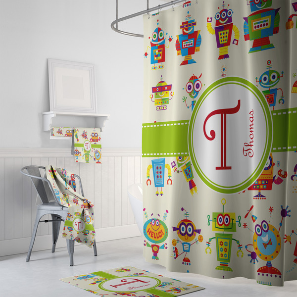Rocking Robots Bath Towel Sets - 3-piece - In Context