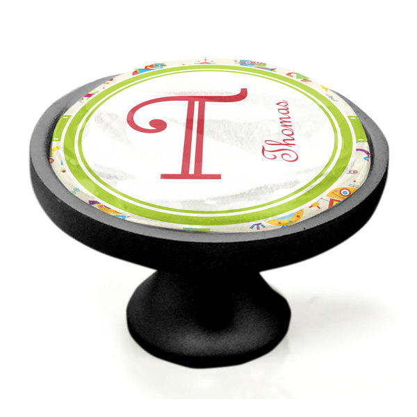 Rocking Robots Black Custom Cabinet Knob (Side)