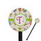 Rocking Robots 5.5" Round Plastic Stir Sticks - Black - Double Sided (Personalized)