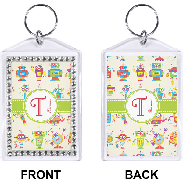 Rocking Robots Bling Keychain (Front + Back)