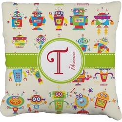 Rocking Robots Faux-Linen Throw Pillow 26" (Personalized)
