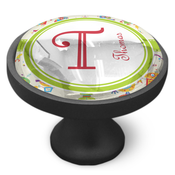 Rocking Robots Cabinet Knob - Black - Side