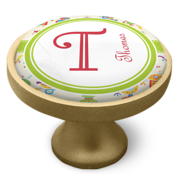 Rocking Robots Cabinet Knob - Gold - Side