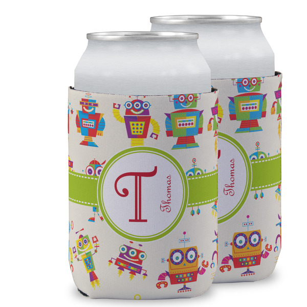 Custom Rocking Robots Can Cooler (12 oz) w/ Name and Initial