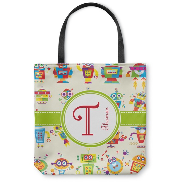 Custom Rocking Robots Canvas Tote Bag - Small - 13"x13" (Personalized)