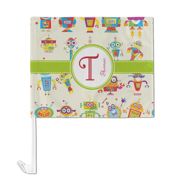 Rocking Robots Car Flag - Large - FRONT