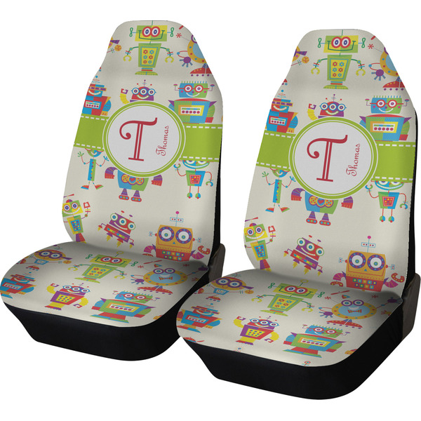 Custom Rocking Robots Car Seat Covers (Set of Two) (Personalized)