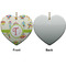Rocking Robots Ceramic Flat Ornament - Heart Front & Back (APPROVAL)
