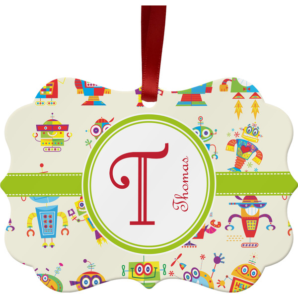 Rocking Robots Christmas Ornament (Front View)