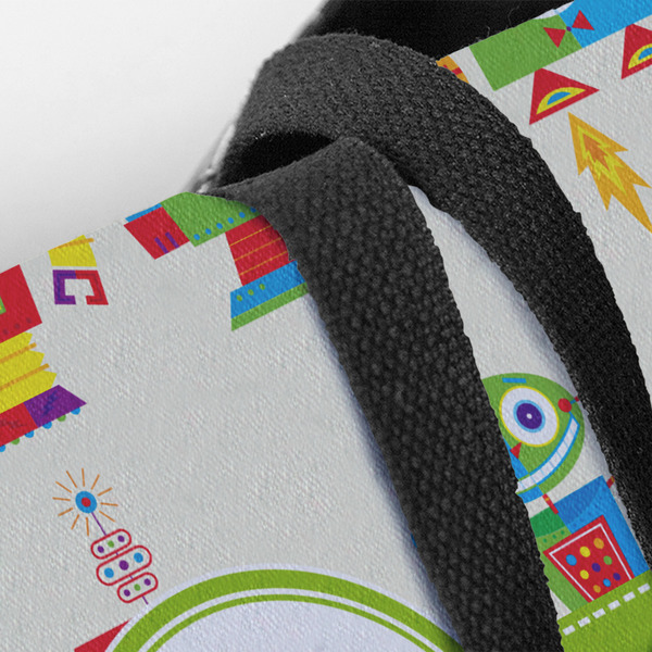 Rocking Robots Closeup of Tote w/Black Handles