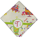 Rocking Robots Cloth Dinner Napkin - Single w/ Name and Initial