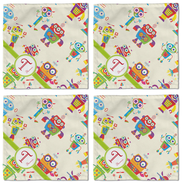 Rocking Robots Cloth Napkins - Personalized Lunch (APPROVAL) Set of 4