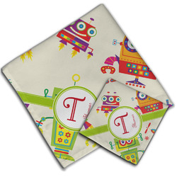 Rocking Robots Cloth Napkin w/ Name and Initial