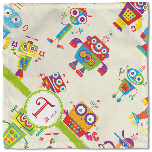 Rocking Robots Cloth Napkins - Personalized Lunch (Single Full Open)