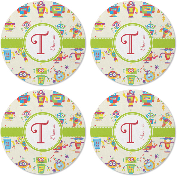 Rocking Robots Coaster Round Rubber Back - Apvl