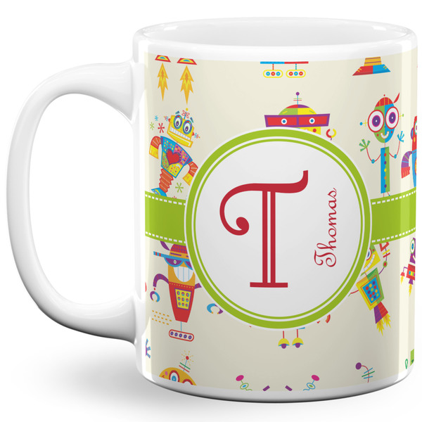 Custom Rocking Robots 11 Oz Coffee Mug - White (Personalized)