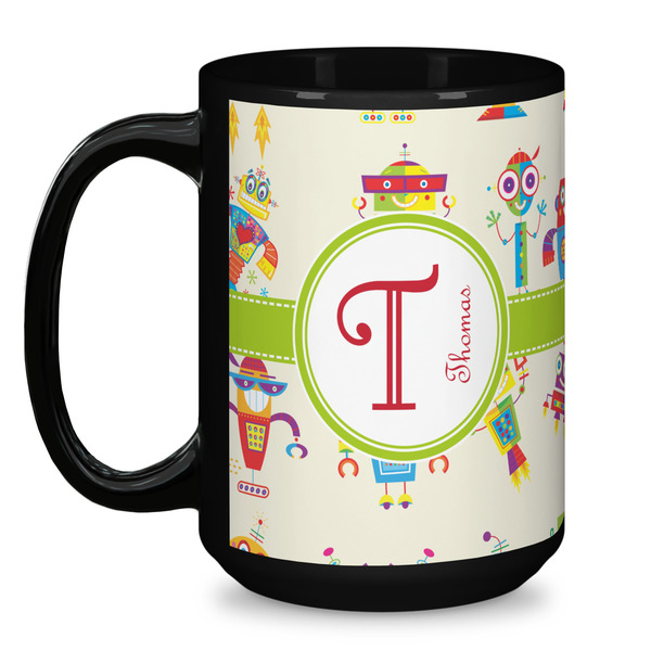Rocking Robots Coffee Mug - 15 oz - Black