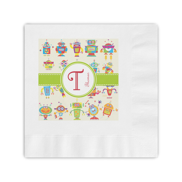 Custom Rocking Robots Coined Cocktail Napkins (Personalized)