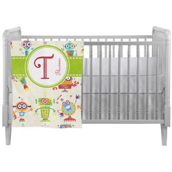 Rocking Robots Crib Comforter / Quilt (Personalized)