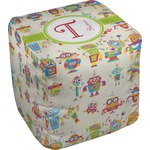 Rocking Robots Cube Pouf Ottoman (Personalized)