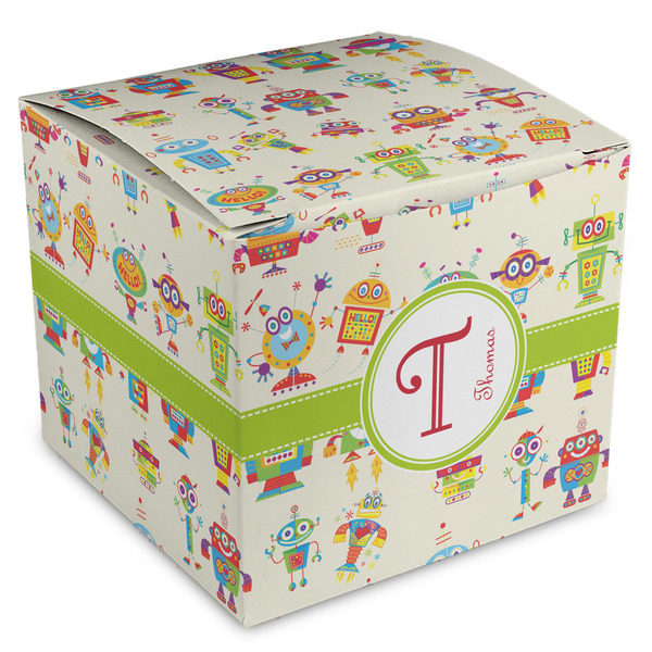 Custom Rocking Robots Cube Favor Gift Boxes (Personalized)