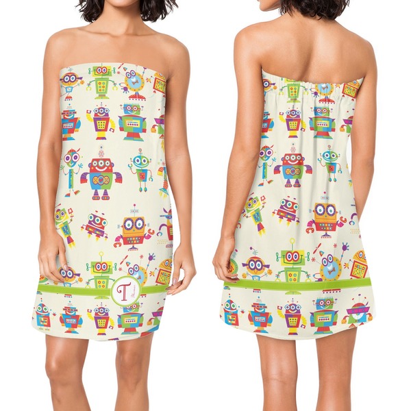 Rocking Robots Custom Bath Wrap - Front & Back View
