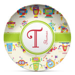 Rocking Robots Microwave Safe Plastic Plate - Composite Polymer (Personalized)