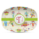 Rocking Robots Plastic Platter - Microwave & Oven Safe Composite Polymer (Personalized)