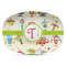 Rocking Robots Plastic Platter - Microwave & Oven Safe Composite Polymer (Personalized)