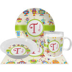 Rocking Robots Dinner Set - Single 4 Pc Setting w/ Name and Initial