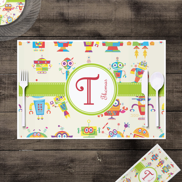 Rocking Robots Disposable Paper Placemat - In Context