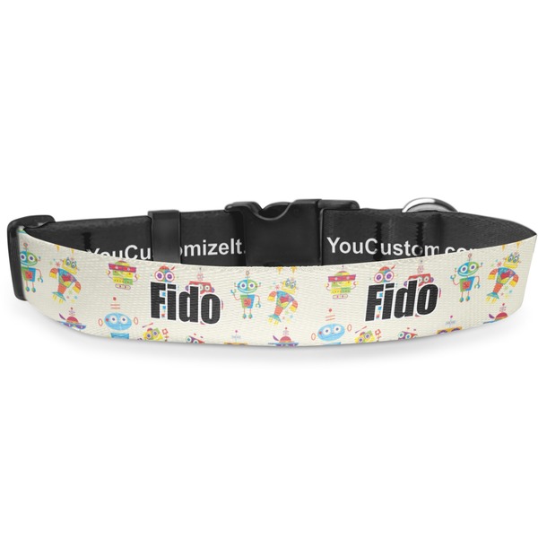 Custom Rocking Robots Deluxe Dog Collar (Personalized)
