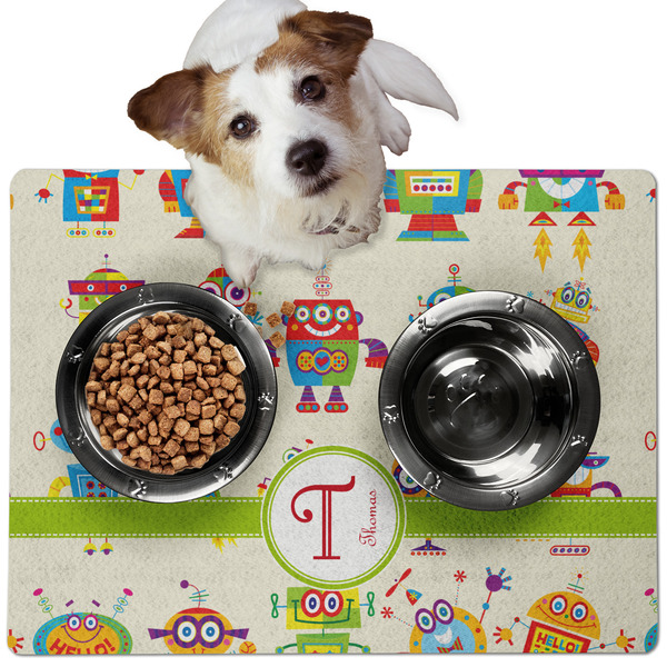 Rocking Robots Dog Food Mat - Medium LIFESTYLE