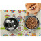 Rocking Robots Dog Food Mat - Small w/ Name and Initial