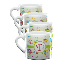 Rocking Robots Double Shot Espresso Cups - Set of 4 (Personalized)