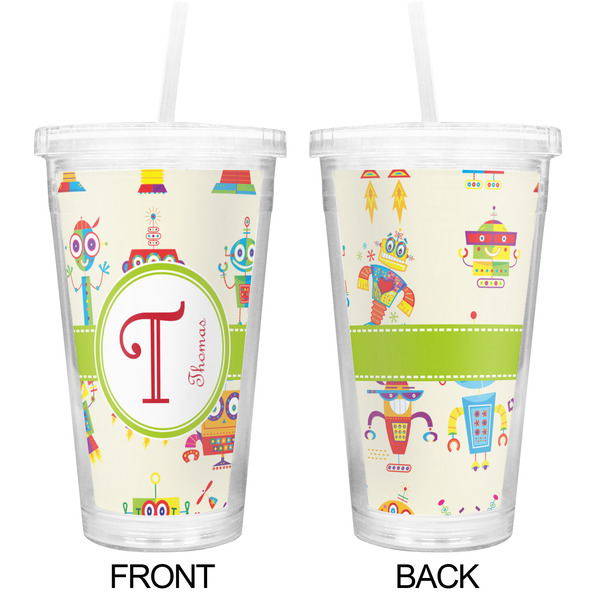 Rocking Robots Double Wall Tumbler with Straw - Approval